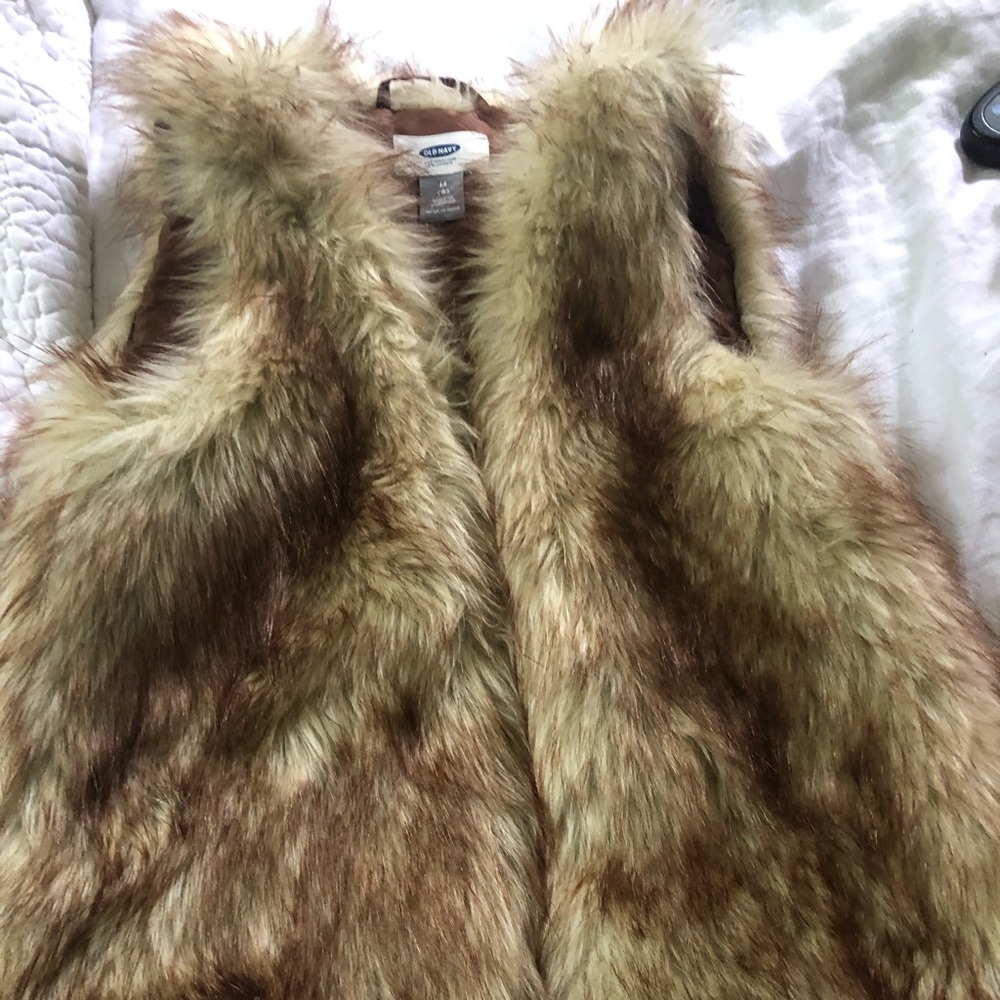 Girls fur vest faux fur